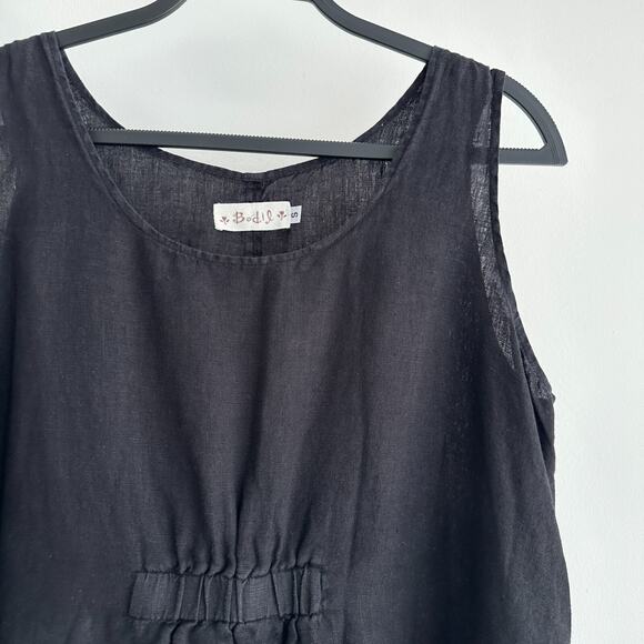 Bodil Linen Top Womens Small Lagenlook Asymmetric Cottage Flowy Boho Coastal - Picture 5 of 13